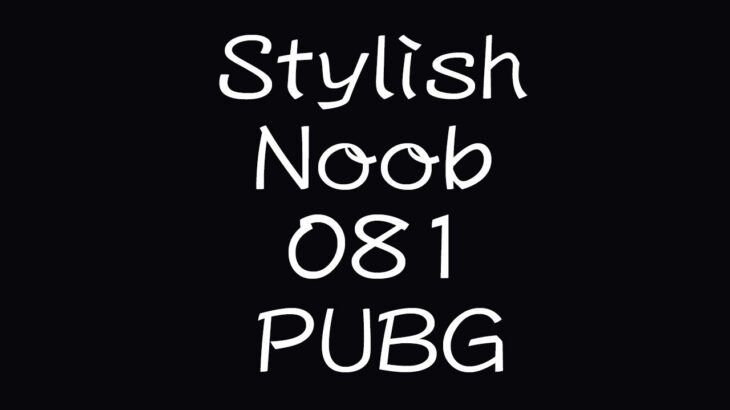 [PUBG] StylishNoob集 081