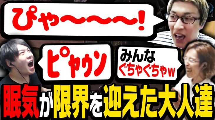 眠気の限界を迎え、奇声を上げ始めるSPYGEAと関優太【ApexLegends】