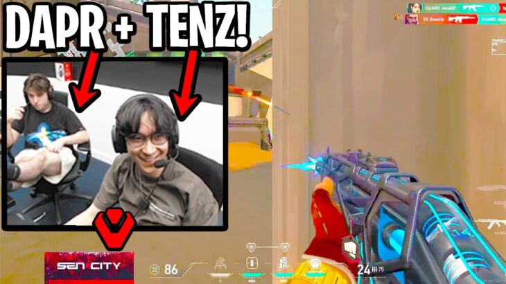 TENZ & DAPR PLAYS RANKED TOGETHER FROM BOOTCAMP WITH GUARD PROS VS 2 PROS FROM EG!! (VALORANT)