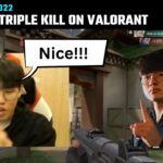 Faker’s triple kill on Valorant | T1 Stream Moments | T1 cute moments 2022