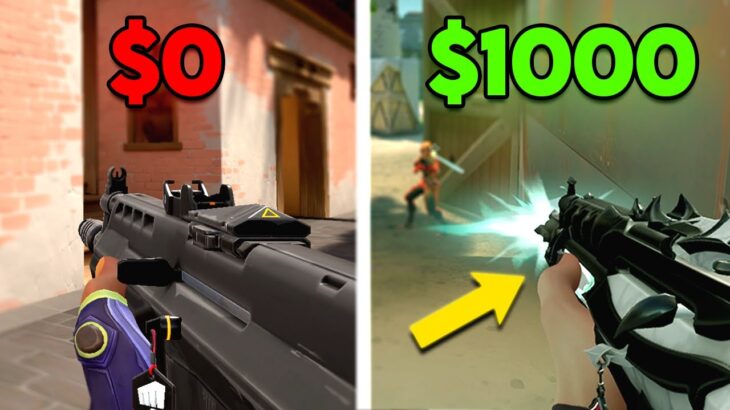 Do Valorant Skins ACTUALLY Make You Play BETTER? ($0 vs $1000 INVENTORY)