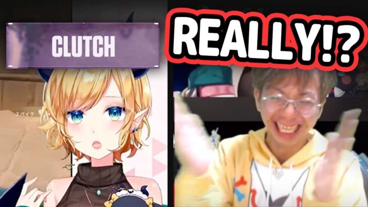 JP Pro-Gamer’s Reaction To Choco’s 1 v 4 Clutch In Valorant【Hololive】