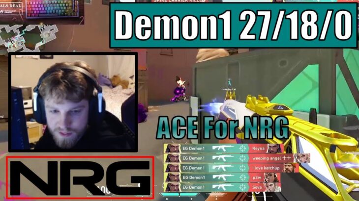 Demon1 Just Joined NRG And Already Dropped An ACE In Ranked | In Bind | On Reyna | VALORANT