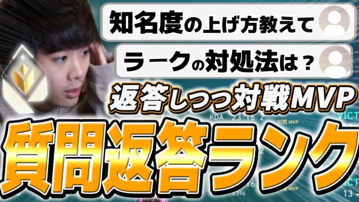 「もし１から有名配信者目指すなら何する？」質問返しランクで対戦MVPを取るみっちー【VALORANT】