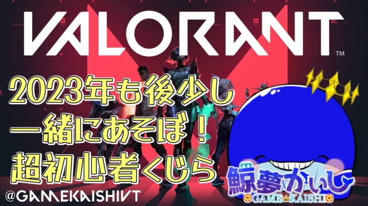 『ヴァロラント参加OK→クジラゲームオンライン』年末でもヴァロ…初心者です！鯨夢かいしVTuber🐋💤(げいむかいし)【VALORANT】#鯨夢start