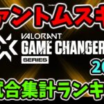 [VALORANT]  Game Changers 2023  ファントムスキン 全試合集計ランキング [ヴァロラント]