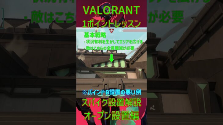 【VALORANT】立ち回りポイント解説 オープン設置編【初心者向け】 #valorant #ヴァロラント#valorant立ち回り