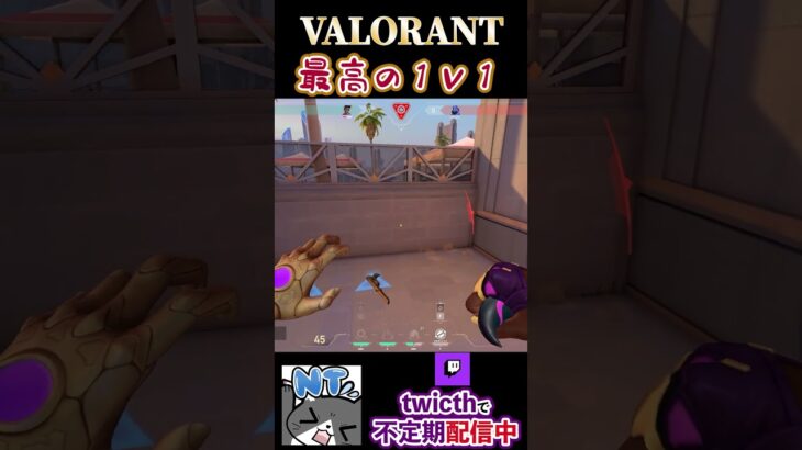 【VALORANT/ヴァロラント】すれ違いモク中ファイト！　funny moment　#shorts