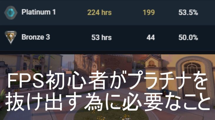 【初心者必見】初心者がプラチナ到達をする為には【Valorant】