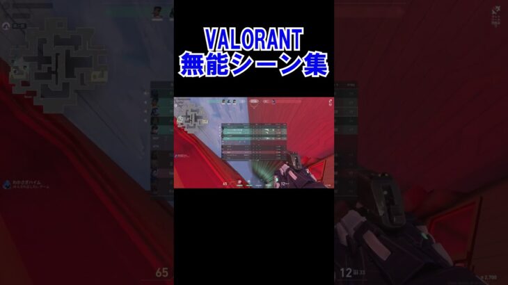 ヴァロラント　無能シーンまとめ #valorant　#shorts  #ヴァロラント