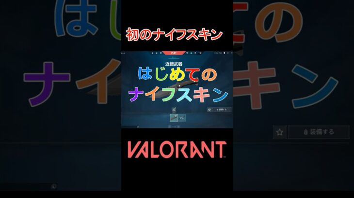 はじめてのナイフスキン【VALORANT】