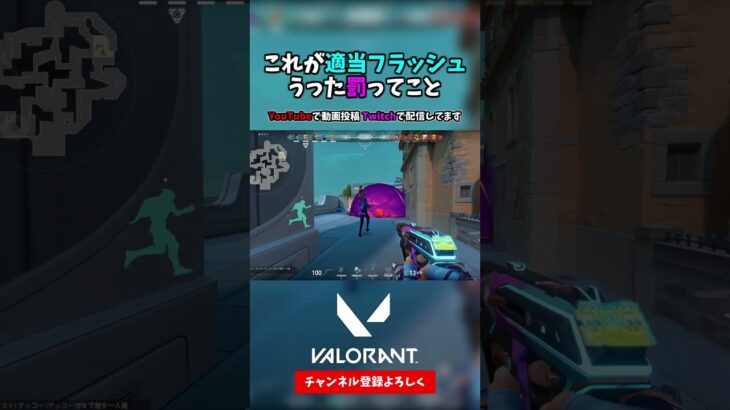 これが適当フラッシュうった罰ってこと【VALORANT ヴァロラント】#shorts