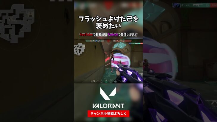 フラッシュよけた己を褒めたい【VALORANT ヴァロラント】#shorts