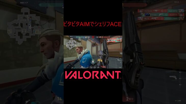 【VALORANT】ビタビタAIMでシェリフACE! #shorts #valorant #valorantclips #valorantクリップ #valorantキル集 #ヴァロラント