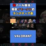 祝！パール復活！現役イモータルが考えるランクティア表【VALORANT】#shorts