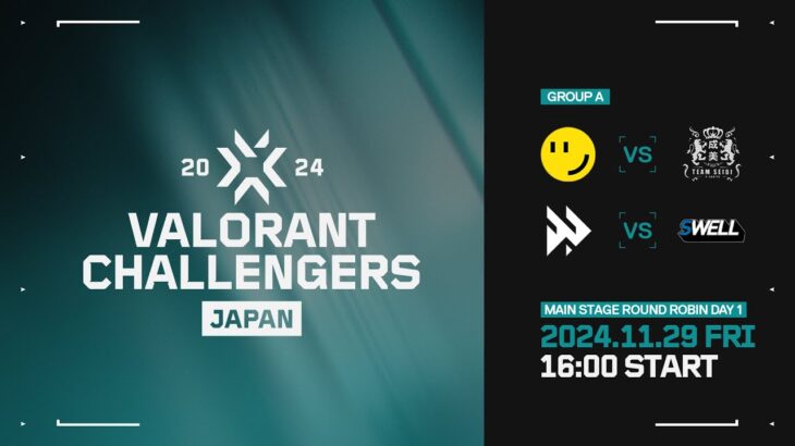 VALORANT Challengers Japan 2024 Split 3 Main Stage Round Robin Group A Day 1