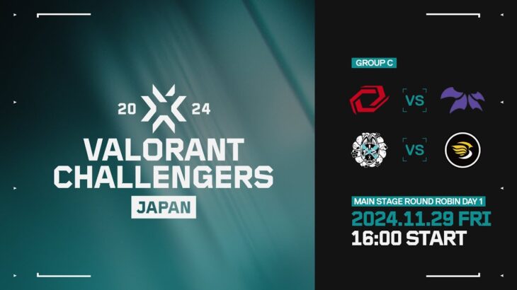 VALORANT Challengers Japan 2024 Split 3 Main Stage Round Robin Group C Day 1