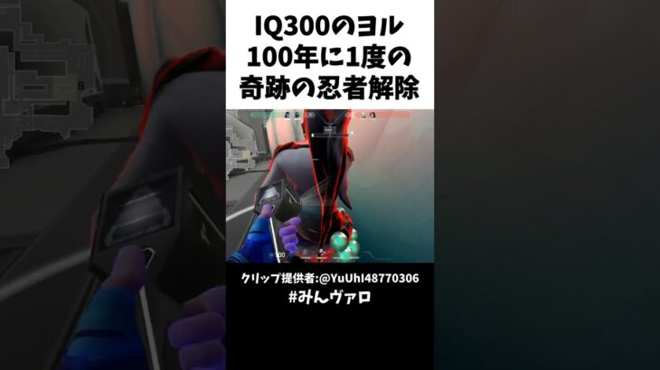 IQ300のヨル!!100年に1度の奇跡の忍者解除の瞬間がコチラ #valorant #valorantclips