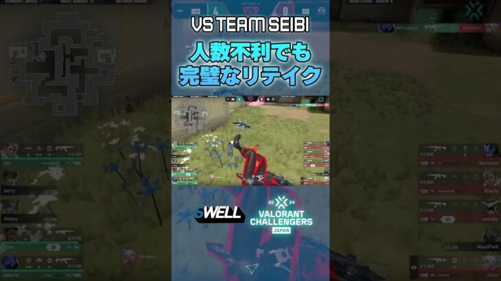 人数不利でも完璧な連携でリテイク！- Split 3 Round Robin Day 3 vs TEAM SEIBI #BCSWIN #VALORANT #ChallengersJP