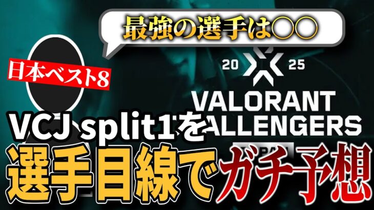 【今日開幕】現役選手がVCJ Split1の結果をガチ予想してみた。【競技オタク】【VALORANT/ヴァロラント】