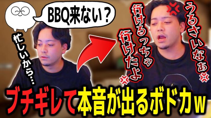 多忙を理由にBBQの誘いを断ったが、嘘つき呼ばわりされブチギレて本音が出てしまうボドカｗｗｗ【ボドカ／切り抜き】