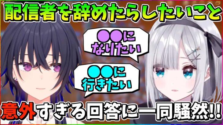 一ノ瀬うるはと花芽すみれが配信者を辞めたらしたいこと【ぶいすぽ/切り抜き/花芽なずな/英リサ】