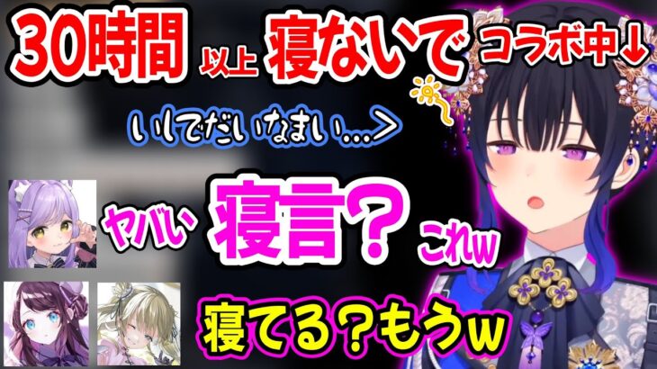 30時間以上起きてた結果、コラボ配信中に寝言（？）を言っちゃう一ノ瀬うるはww【一ノ瀬うるは 花芽なずな 英リサ 紫宮るな ぶいすぽ 切り抜き】