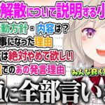 ブイアパ解散についての理由や今後の活動について皆が気になっている事を説明する小森めと【小森めと ブイアパ 切り抜き 774inc. 】