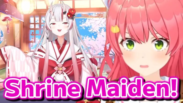 Miko saw Ayame’s new outfit that made her looks more like Shrine maiden than Miko [Hololive Eng Sub]