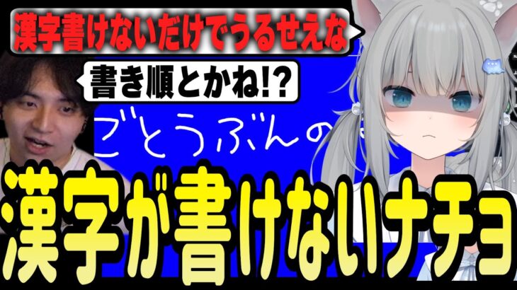 あまりにも漢字が書けないことを指摘されちょっとキレるなちょ猫【Nachoneko/甘城なつき/赤見かるび/けんき/猫麦とろろ/夜よいち/切り抜き】