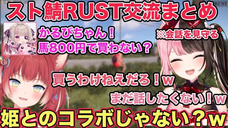 【RUST】スト鯖RUSTでついに対面！？りりむ姫とかるび姫の会話に入らないよう静かに見守る橘ひなの 【切り抜き/橘ひなの/小森めと/一ノ瀬うるは/りりむ/赤見かるび/だるま/RUST/ぶいすぽ】