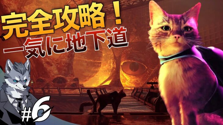 【最新猫ちゃんゲームStray完全攻略】#6 地下道【銀狼ケモVtuberラバルルのゲーム実況】