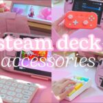 🍒 cute steam deck accessories for a comfy portable pc gaming experience | a cozy setup on the go ✶